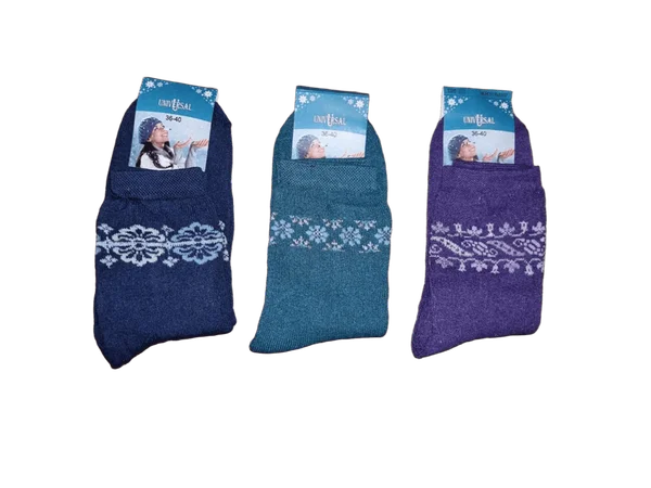 Жіночі шкарпетки "Універсал" Житомир махрові хб асорті (12 пар в 1 уп.)