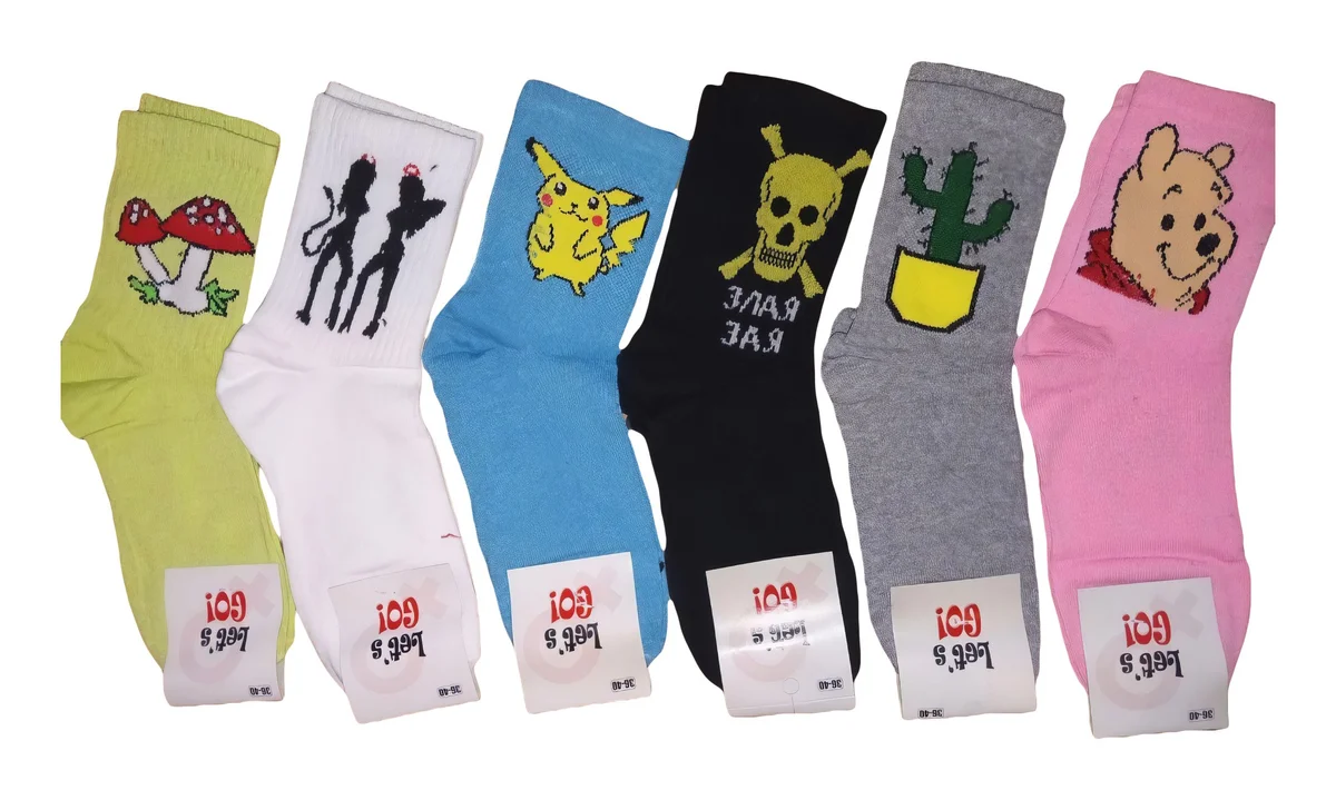 Жіночі стрейчеві шкарпетки з високою резинкою Турція (12 пар в 1 уп.)