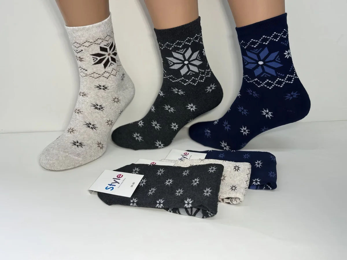 Жіночі махрові шкарпетки "Стиль" Житомир (12 пар в 1 уп.)