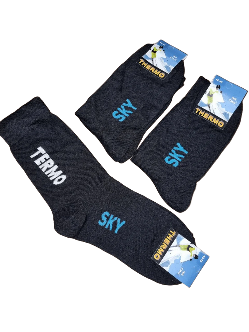 Чоловічі шкарпетки "SKY" термо махрові високі (12 пар в 1 уп.)