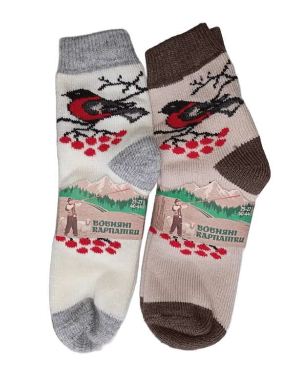 Чоловічі шкарпетки "Вовняні карпатки" вовняні в'язані (1 пара)