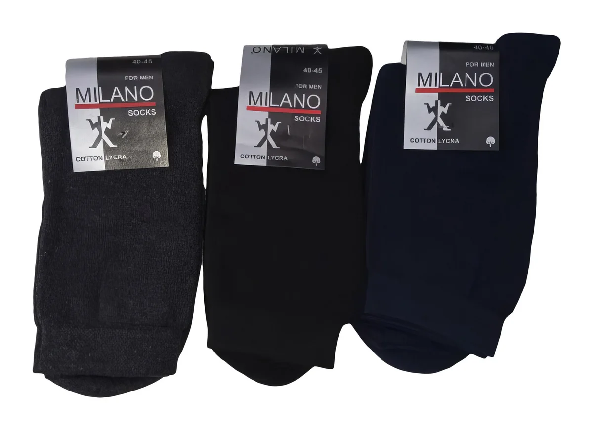 Чоловічі шкарпетки махрові класичні з подвійною резинкою (12 пар в 1 уп.)