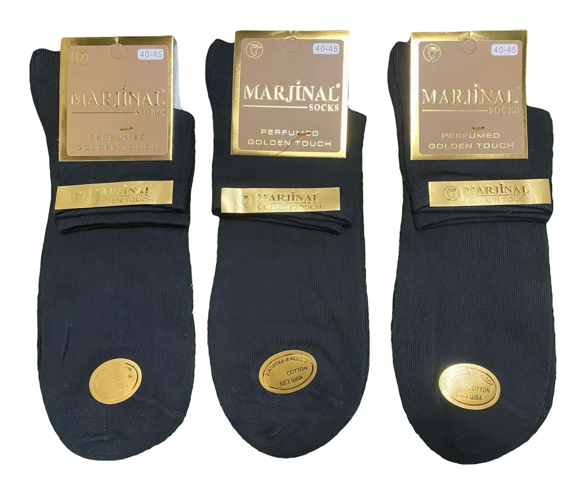 Чоловічі шкарпетки "Marjinal" середня висота безшовні (12 пар в 1 уп.)