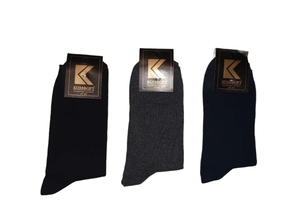 Чоловічі шкарпетки "Комфорт" стрейчеві класичні високі (12 пар в 1 уп.)