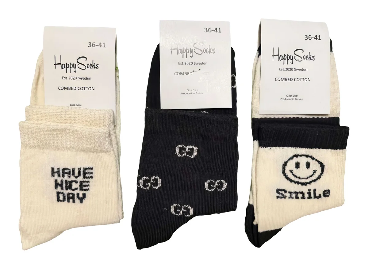 Жіночі шкарпетки "Happy Socks" (12 пар в 1 уп.)