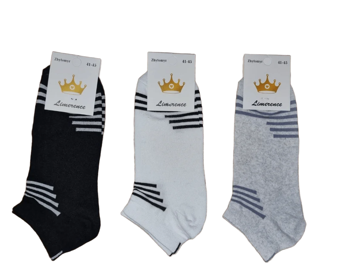 Шкарпетки чоловічі короткі стрейчеві "Корона" Україна (12 пар в 1 уп.)