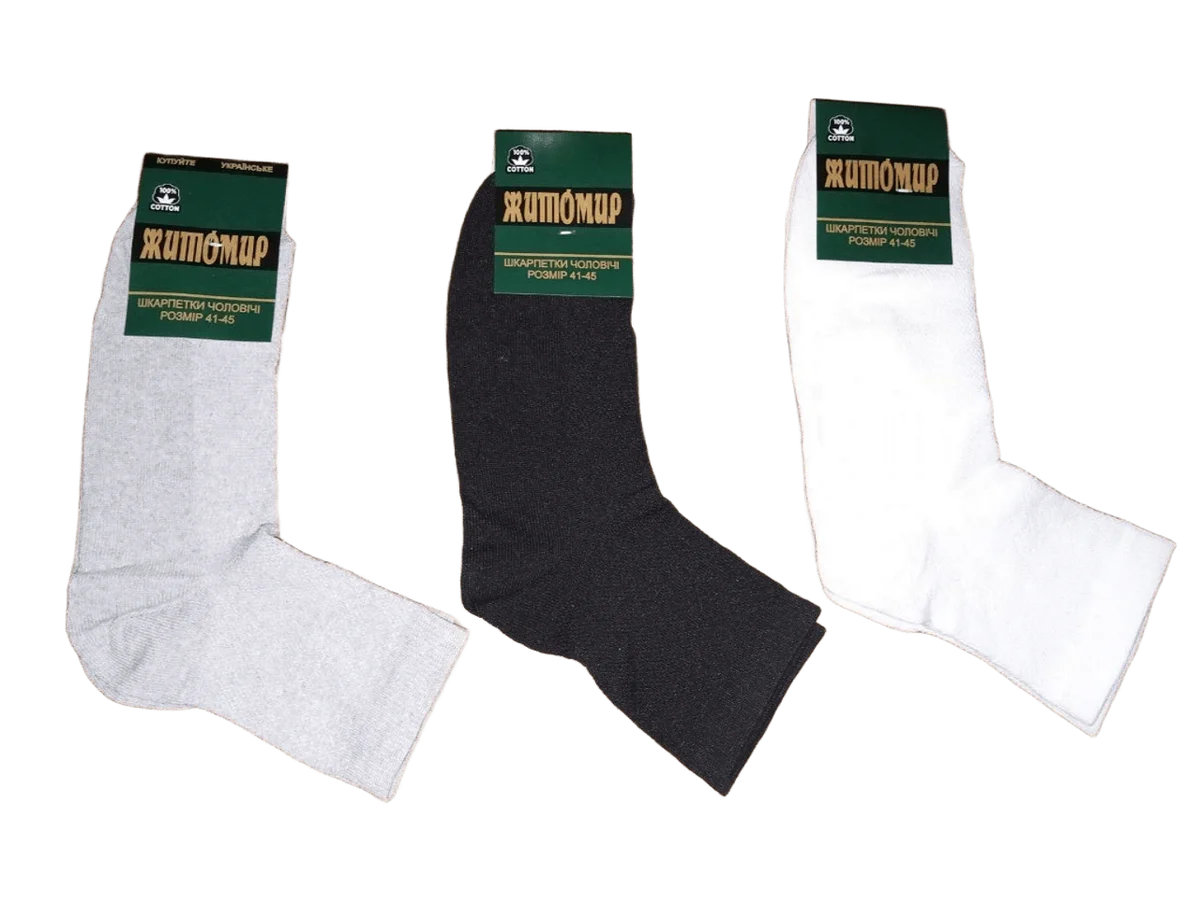 Шкарпетки чоловічі літні сіточка "Житомир" Україна  (12 пар в 1 уп.)