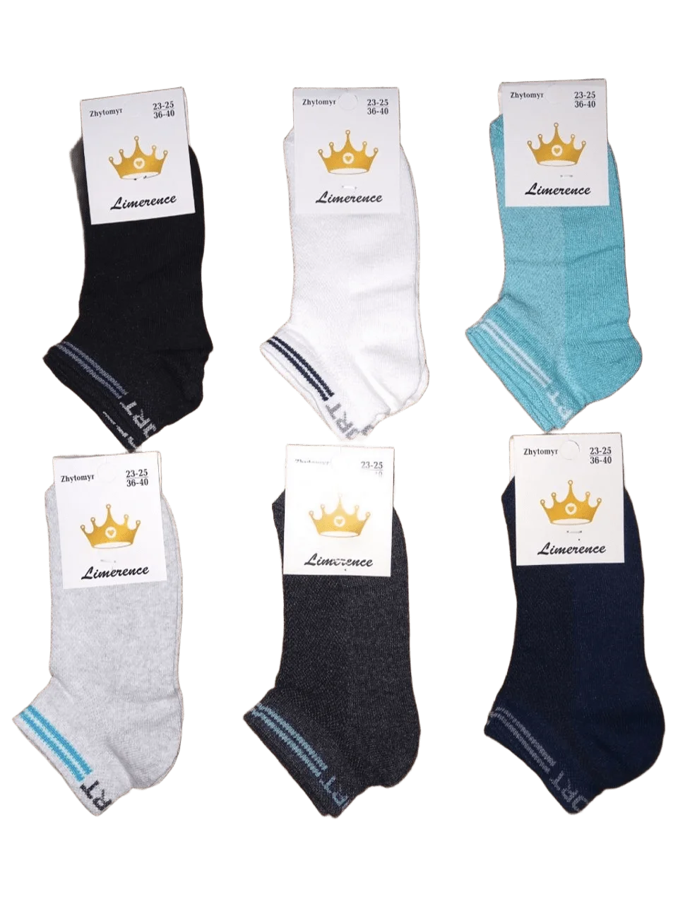 Шкарпетки жіночо-підліткові короткі сіточка "Корона" Україна (12 пар в 1 уп.)