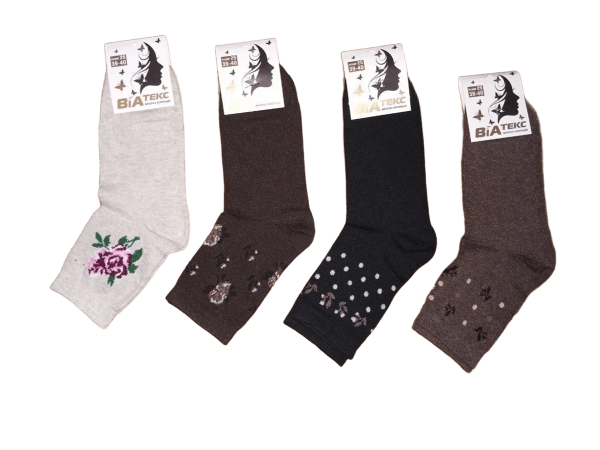 Шкарпетки жіночі стрейчеві "Віатекс" (12 пар в 1 уп.)