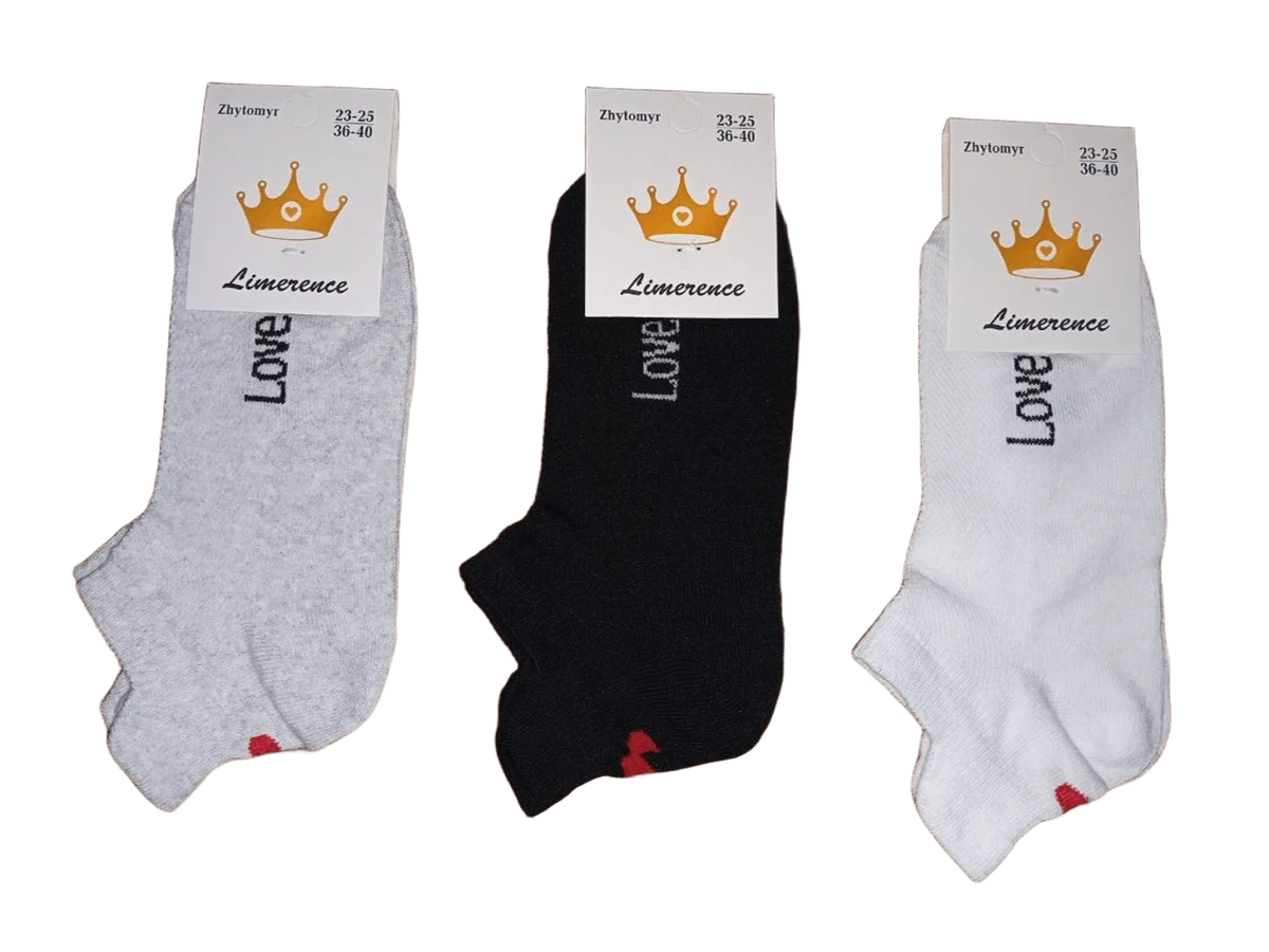 Шкарпетки жіночі стрейчеві короткі "Корона" Україна (12 пар в 1 уп.)