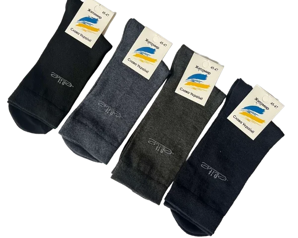 Шкарпетки "Житомир" чоловічі високі класичні (12 пар в 1 уп.)